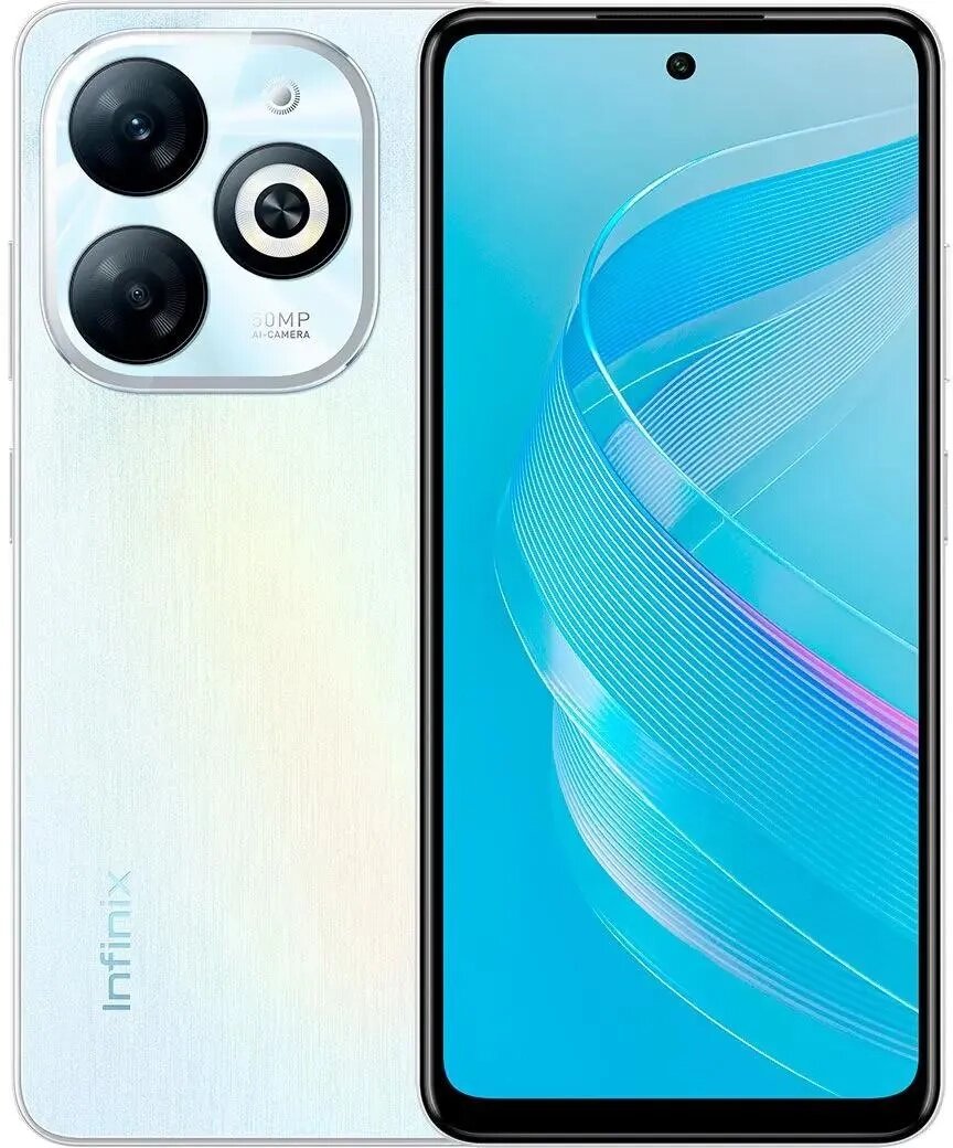 Смартфон Infinix Smart 8 Plus 4/128GB Galaxy White (X6526) от компании F-MART - фото 1