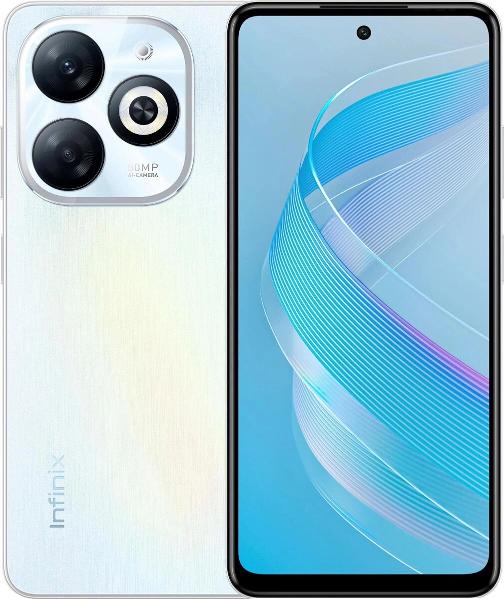 Смартфон Infinix Smart 8 Pro 8/128GB Galaxy White (X6525B) от компании F-MART - фото 1