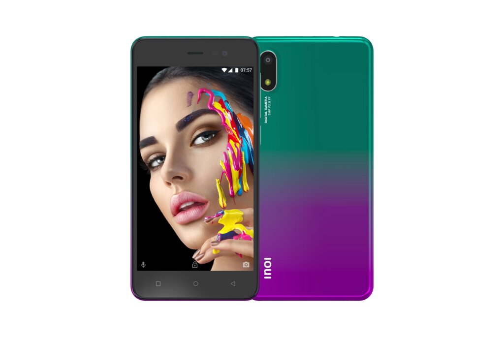 Смартфон INOI 2 Lite 2021 1/8GB Purple Green от компании F-MART - фото 1