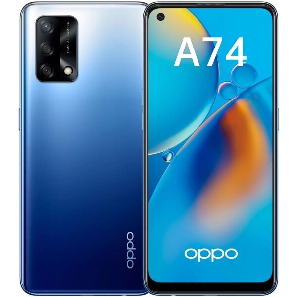 Смартфон OPPO A74 4/128GB Blue от компании F-MART - фото 1