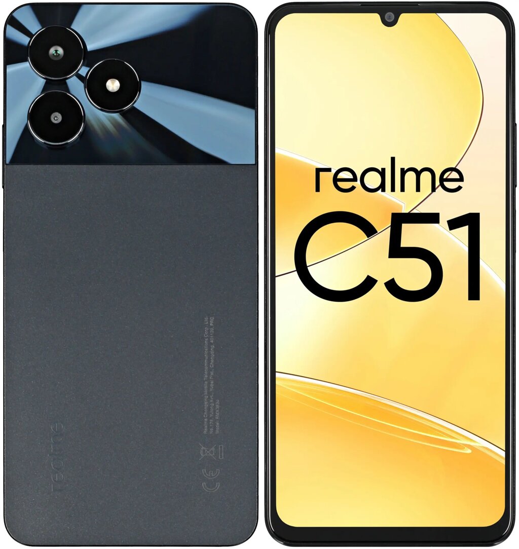 Смартфон RealMe C51 4/128GB Black (RMX3830) от компании F-MART - фото 1