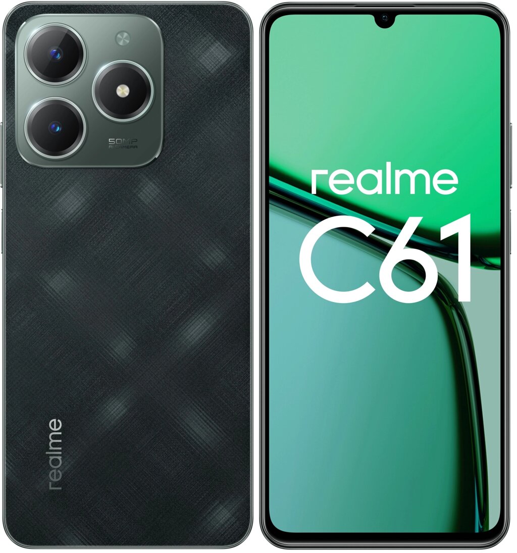 Смартфон Realme C61 (RMX3930) 6Gb/128Gb Dark Green от компании F-MART - фото 1