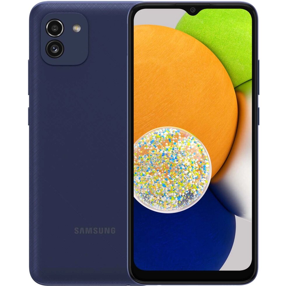 Смартфон Samsung Galaxy A03 4/64GB Blue (SM-A035F/DS) от компании F-MART - фото 1