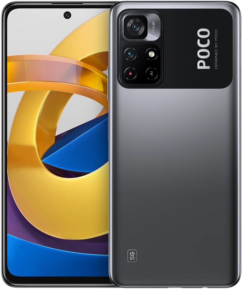 Смартфон Xiaomi Poco M4 Pro 6/128GB Black EU от компании F-MART - фото 1