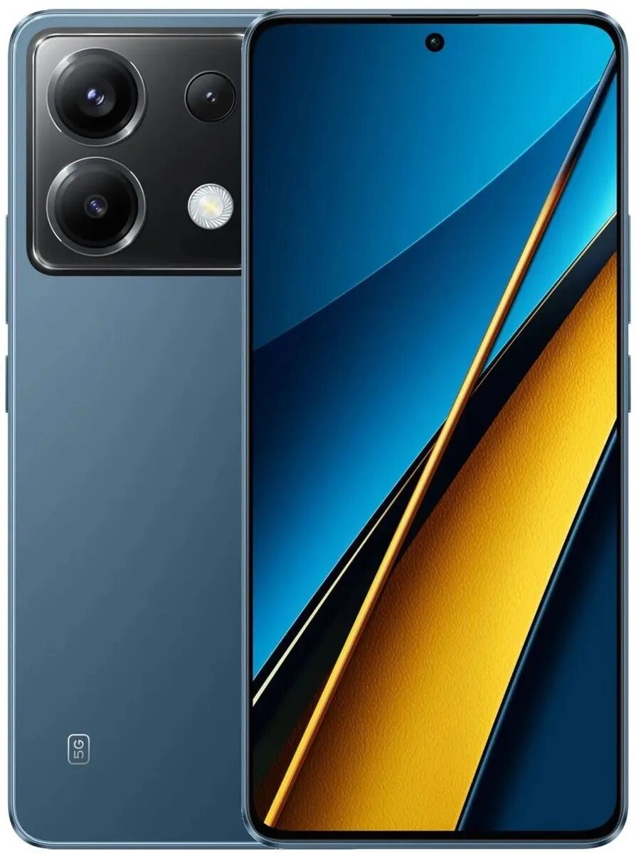 Смартфон Xiaomi Poco X6 5G 12/256GB Blue EU от компании F-MART - фото 1