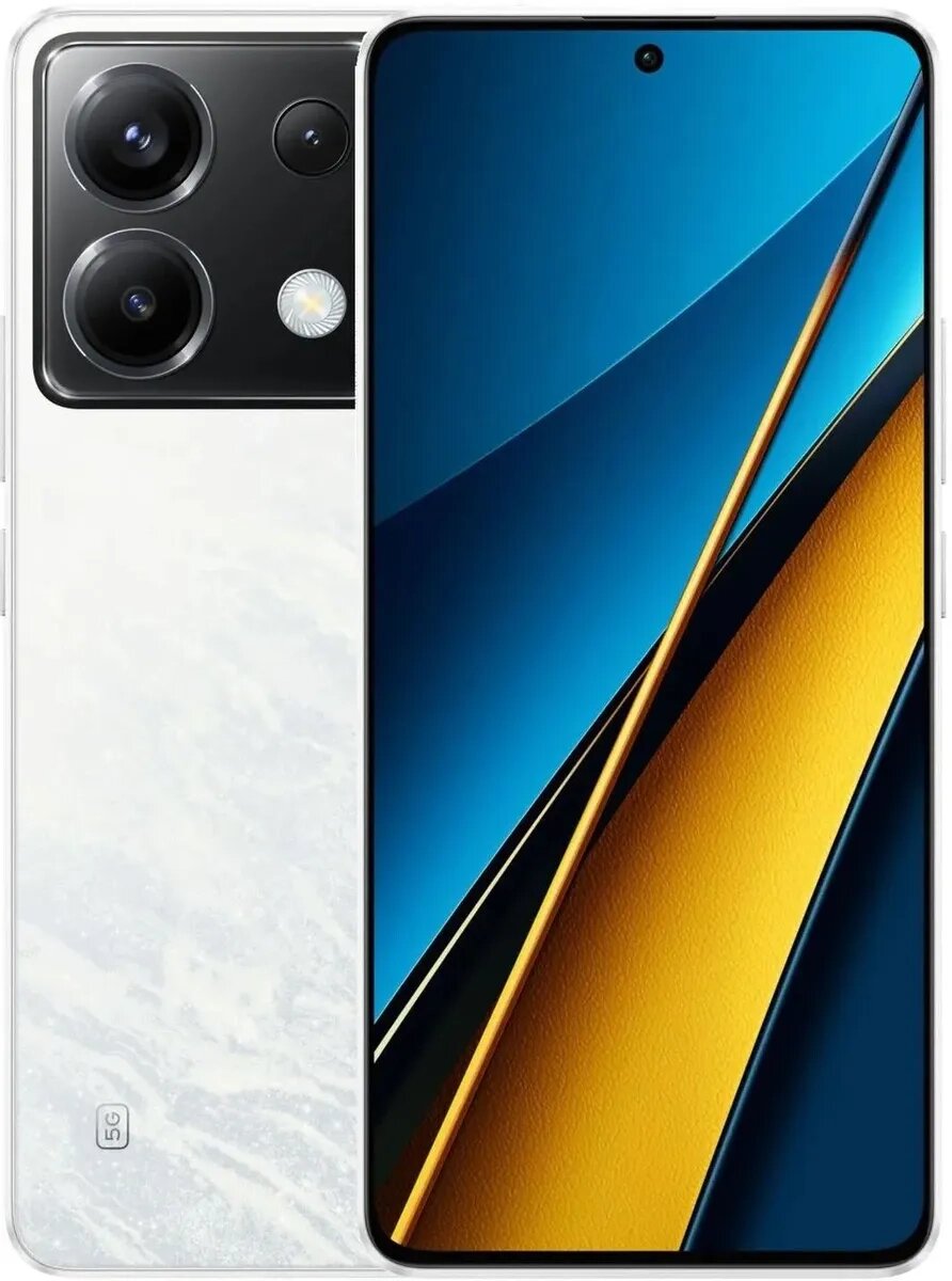 Смартфон Xiaomi Poco X6 5G 12/256GB White EU от компании F-MART - фото 1