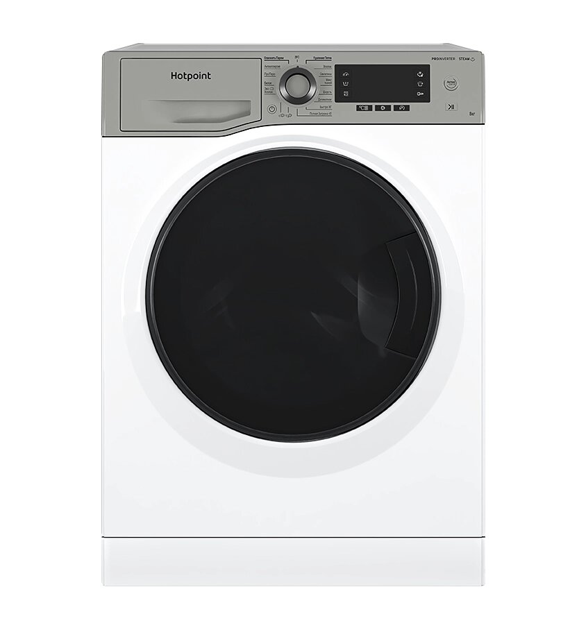 Стиральная машина HOTPOINT NSD 8249 UD AVE RU белый (8кг, инвертор), пар от компании F-MART - фото 1