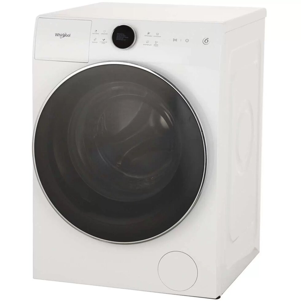 Стиральная машина WHIRLPOOL WM E104A W RU белый/черный (пар, дозагрузка) от компании F-MART - фото 1