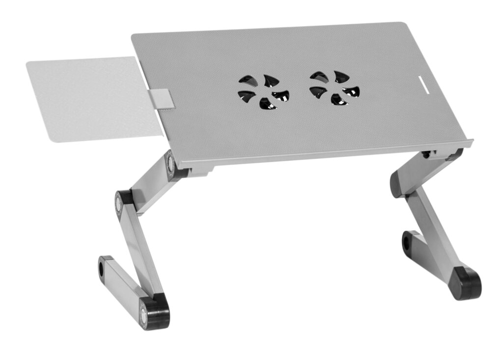 Стол для ноутбука Cactus CS-LS-T8 серебристый каркас серебристый 27x42см от компании F-MART - фото 1