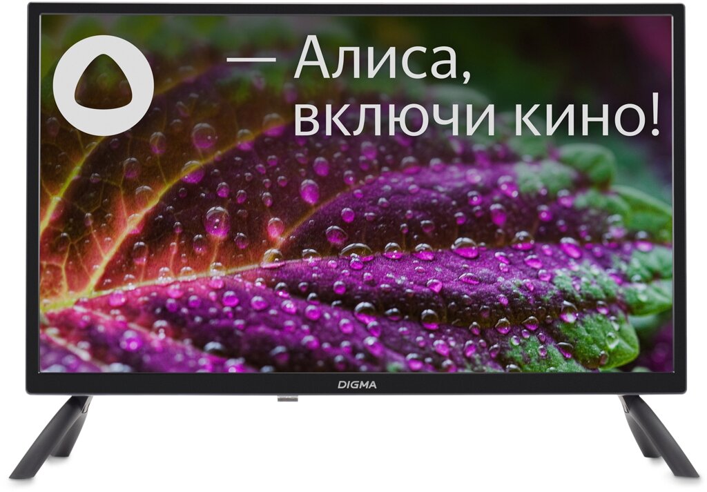 Телевизор Digma DM-LED24SBB31 черный 1366x768, HD READY, 60 Гц, Wi-Fi, SMART TV, Яндекс. ТВ от компании F-MART - фото 1