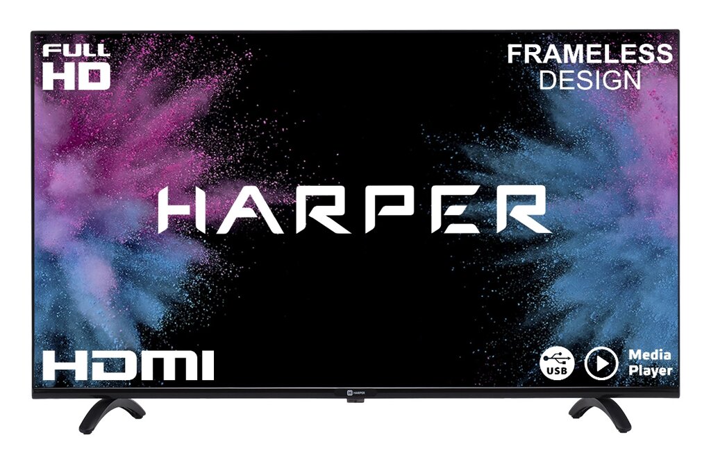 Телевизор Harper 40F720T 40", Full HD, черный от компании F-MART - фото 1