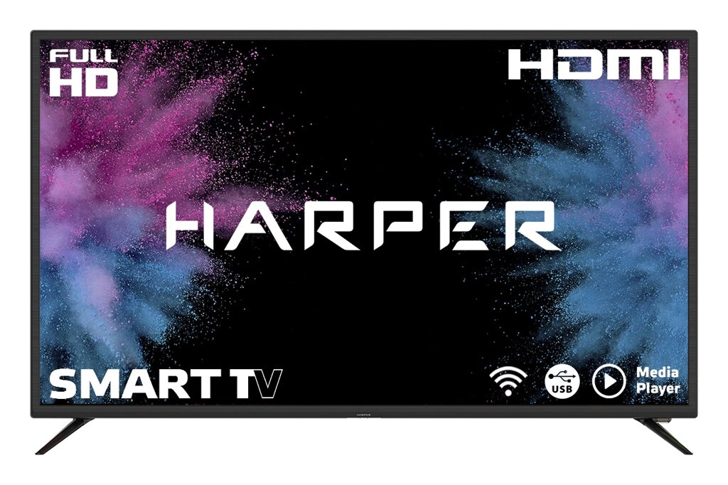 Телевизор Harper 43F690TS 43", Full HD, Яндекс ТВ, черный от компании F-MART - фото 1