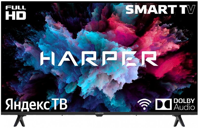 Телевизор Harper 43F751TS 43", Full HD, Яндекс ТВ, черный от компании F-MART - фото 1