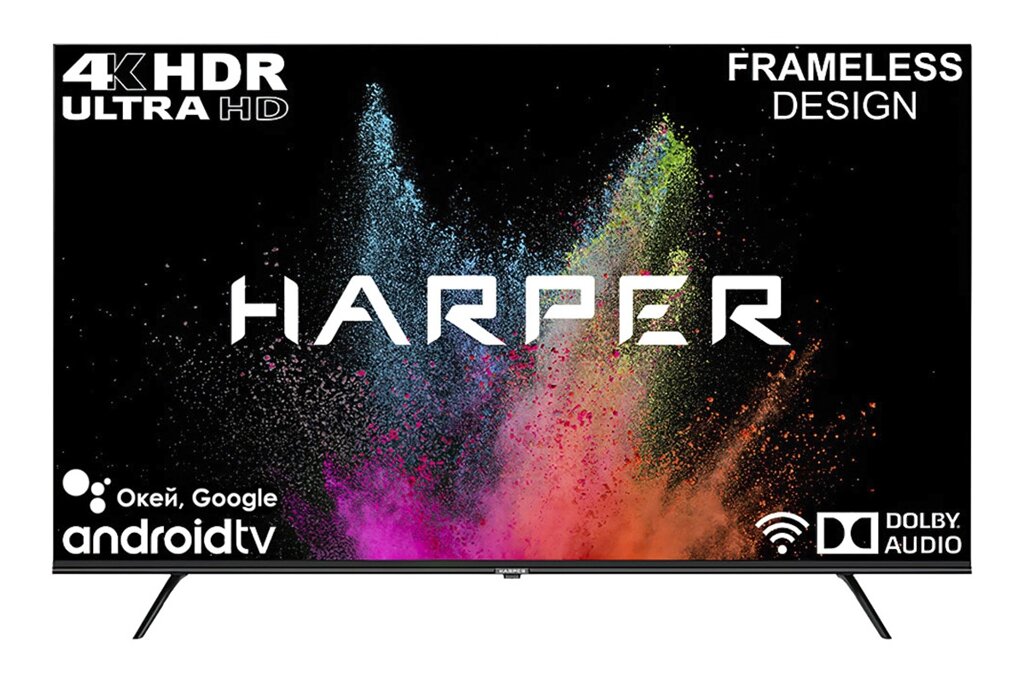 Телевизор Harper 55U770TS 55", 4K, Smart TV, черный от компании F-MART - фото 1