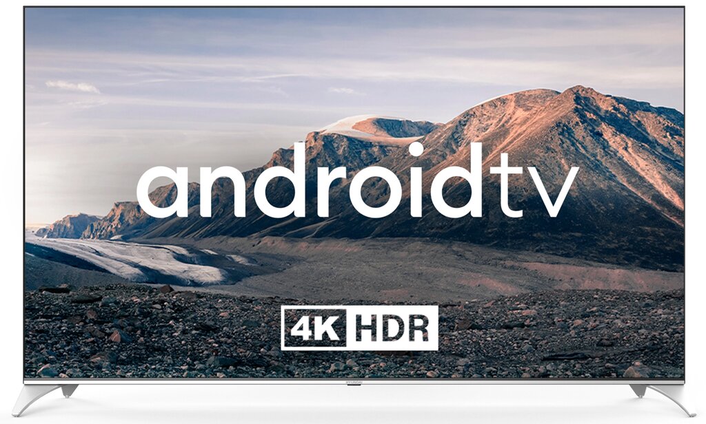 Телевизор Hyundai H-LED75QBU7500 Android TV Frameless черный/серебристый 4K Ultra HD 60Hz DVB-T DVB-T2 DVB-C DVB-S от компании F-MART - фото 1