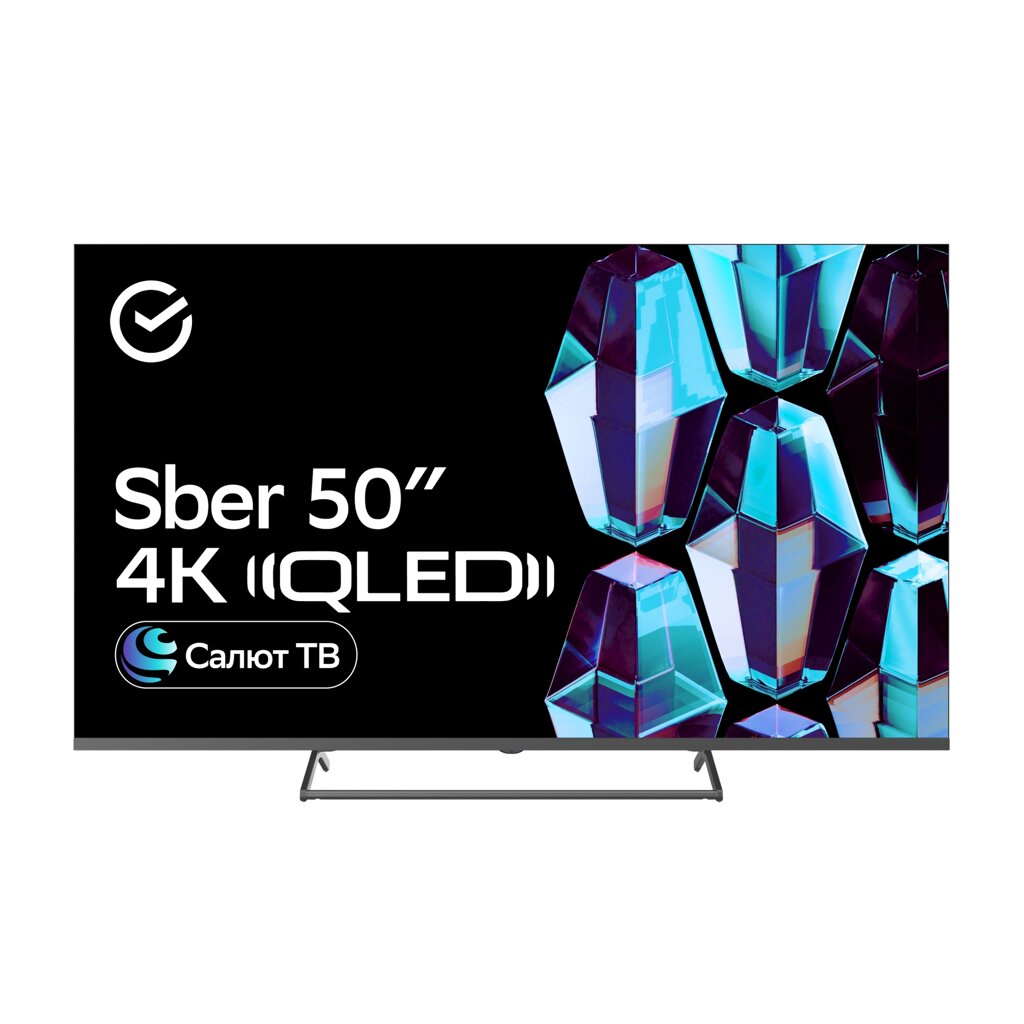 Телевизор Sber SDX-50UQ5231 QLED тёмно-серый 3840x2160, 4K Ultra HD, 60 Гц, Wi-Fi, Smart TV, Салют ТВ от компании F-MART - фото 1