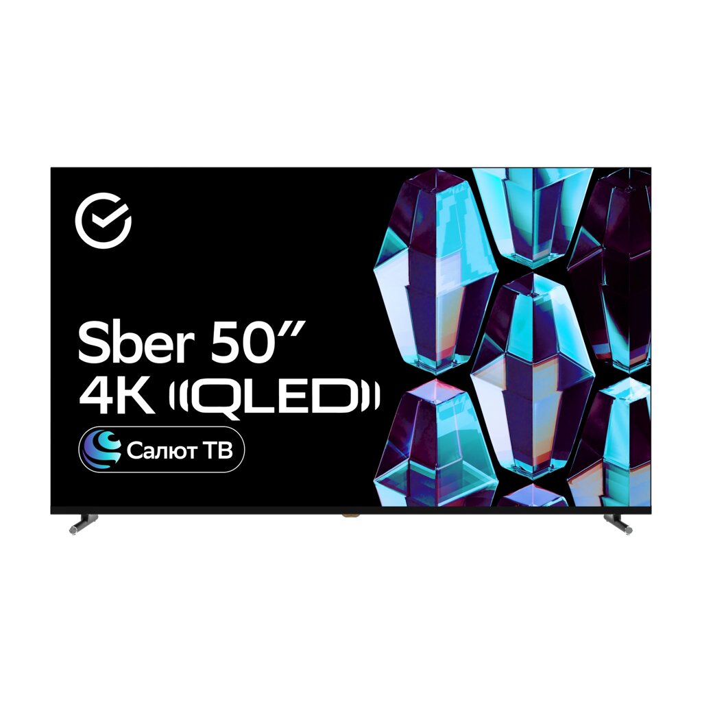 Телевизор Sber SDX-50UQ5234T титан 3840x2160, 4K Ultra HD, 60 Гц, Wi-Fi, Smart TV, Салют ТВ от компании F-MART - фото 1