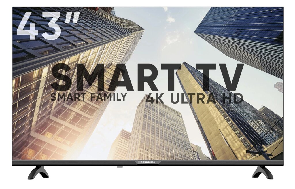 Телевизор SOUNDMAX SM-LED43M01SU UHD SMART безрамочный от компании F-MART - фото 1