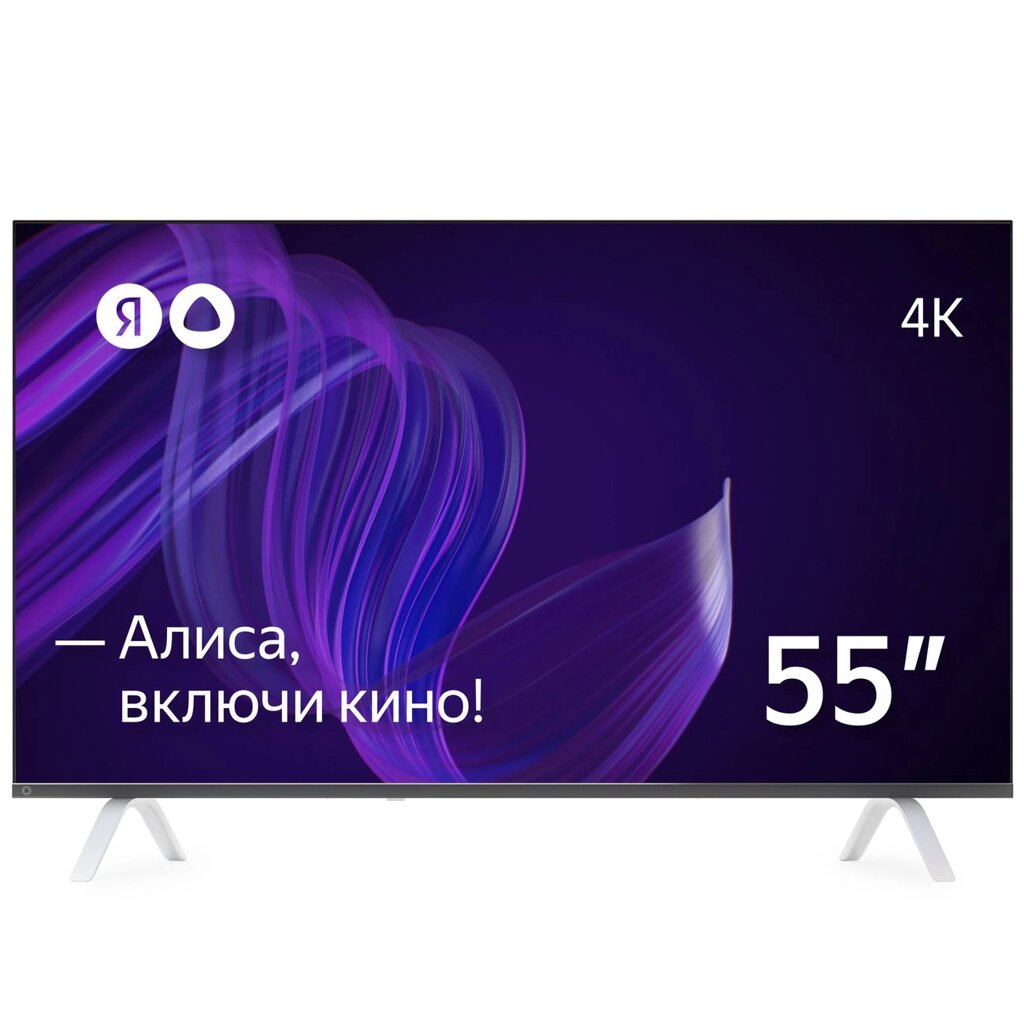 Телевизор Яндекс YNDX-00073 с Алисой black (UHD, Smart TV, DVB-T/T2/C/S2) (YNDX-00073) от компании F-MART - фото 1