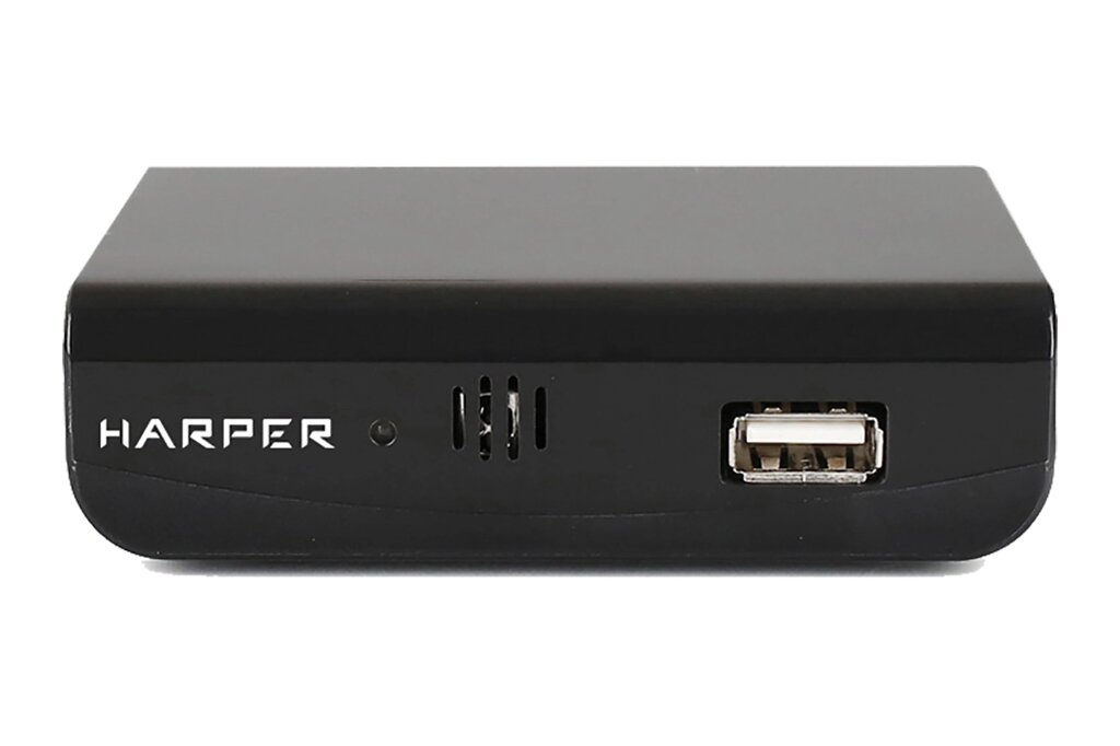 Тюнер Т2 HARPER HDT2-1030 для цифрового ТВ, DVB-T2, 1xHDMI, 1xUSB, ДУ, черная от компании F-MART - фото 1