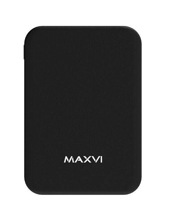 Универсальная мобильная батарея Maxvi PB10-01 10000 mAh, 2xUSB 2.1A, индикатор, черный (MXV-PB10-01) от компании F-MART - фото 1