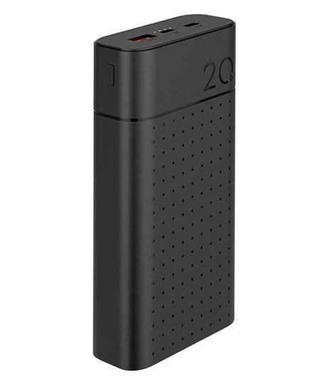 Универсальная мобильная батарея TFN Astero 20 PD, 20000 mAh, 1xUSB, 2.1A, индикатор, черный (TFN-PB-250-BK) от компании F-MART - фото 1