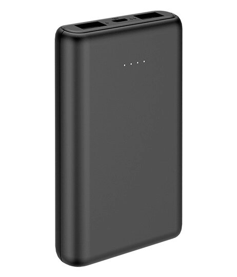 Универсальная мобильная батарея TFN Porta 5, 5000 mAh, 2xUSB, индикатор, черный (TFN-PB-246-BK) от компании F-MART - фото 1