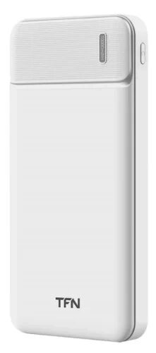 Универсальная мобильная батарея TFN Power Core 10000 mAh, 2xUSB, 2.1A, индикатор, белый (TFN-PB-226-WH) от компании F-MART - фото 1