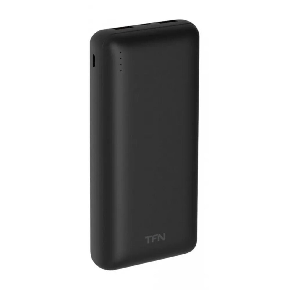 Универсальная мобильная батарея TFN Ultra Charge PD 20000 mAh, 2xUSB, 2.1A, индикатор, черный (TFN-PB-224-BK) от компании F-MART - фото 1