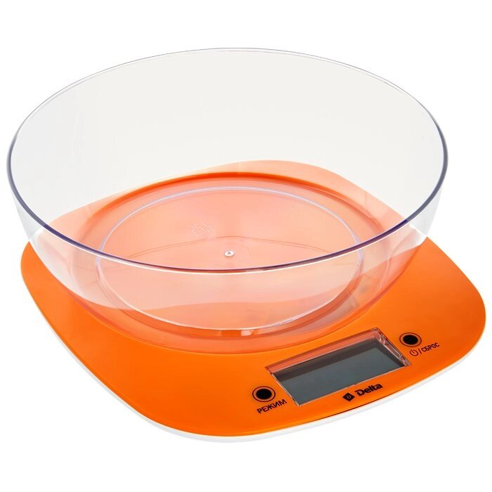 Весы кухонные DELTA КСЕ-32 оранжевые от компании F-MART - фото 1