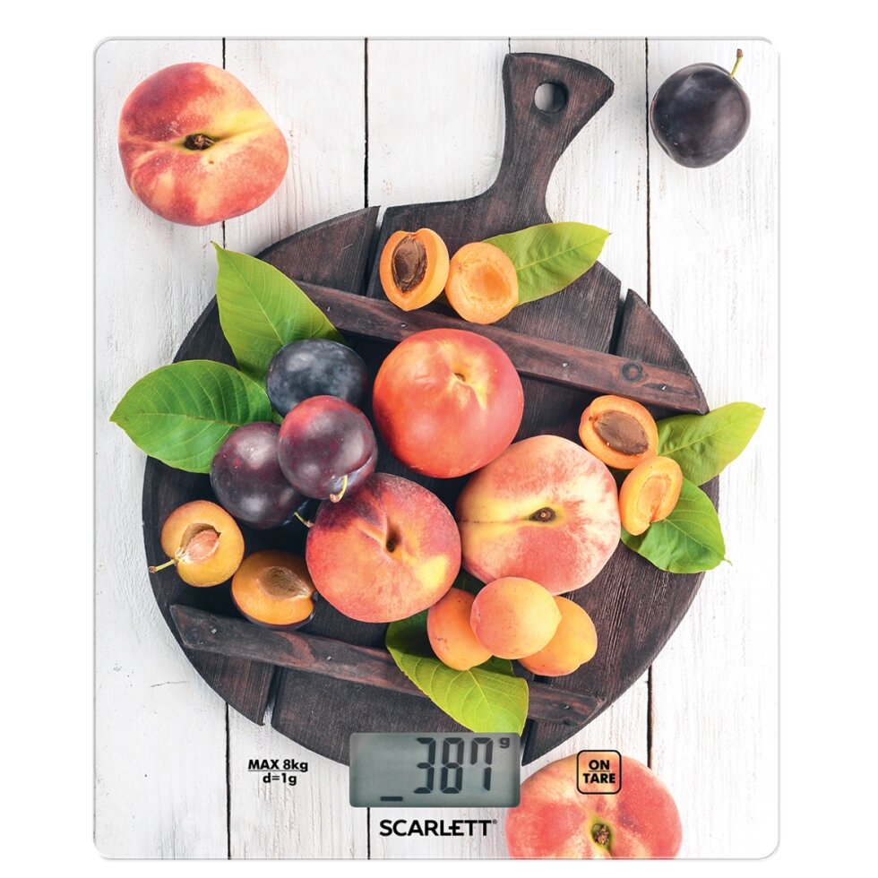 Весы кухонные Scarlett SC-KS57P52 (фрукты на доске) от компании F-MART - фото 1