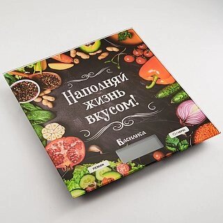 Весы кухонные Василиса ВА-009 "Наполняй жизнь вкусом" от компании F-MART - фото 1