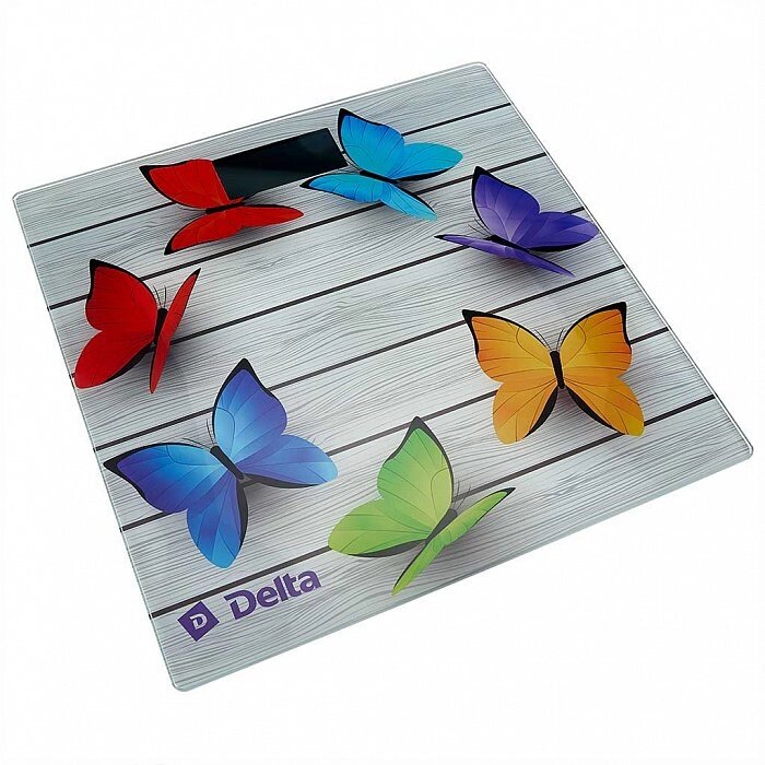 Весы напольные DELTA D-9218 "Радужные бабочки" от компании F-MART - фото 1