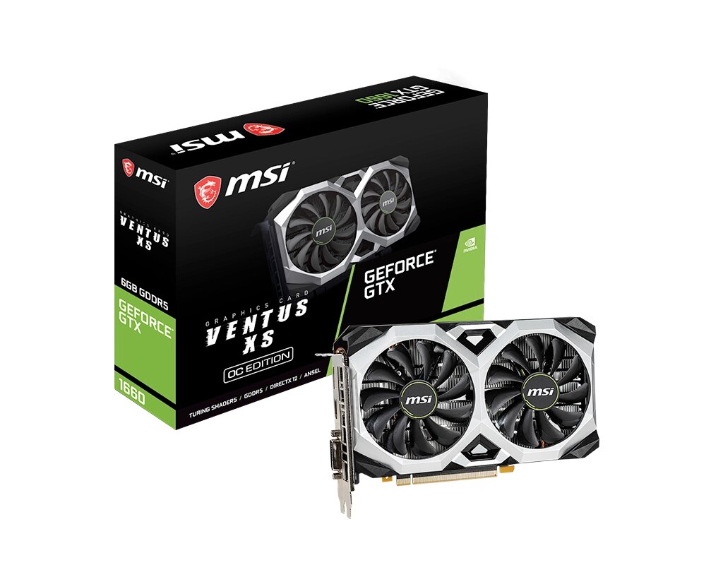 Видеокарта MSI Nvidia GeForce GTX 1660 6 ГБ GDDR5 GTX 1660 VENTUS XS 6G OCV1*** от компании F-MART - фото 1