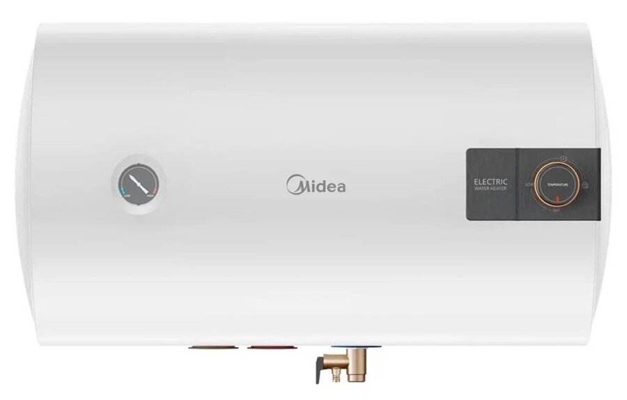 Водонагреватель MIDEA UNO MWH-8015-HRE ( 80л, круглый, горизонт., эмаль Ti+, тэн нерж.) от компании F-MART - фото 1