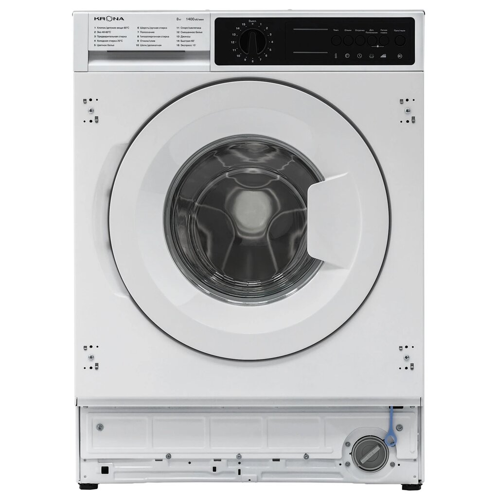 Встраиваемая стиральная машина KRONA KALISA 1400 8K WHITE от компании F-MART - фото 1