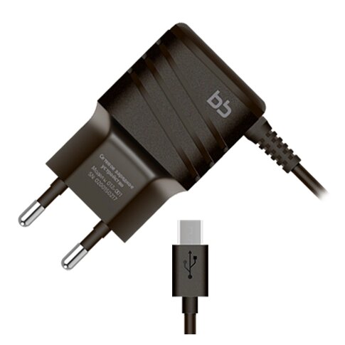 Зарядное устройство сетевое BB ЗУ 012-001 micro USB 1А 1.2м, чёрный от компании F-MART - фото 1