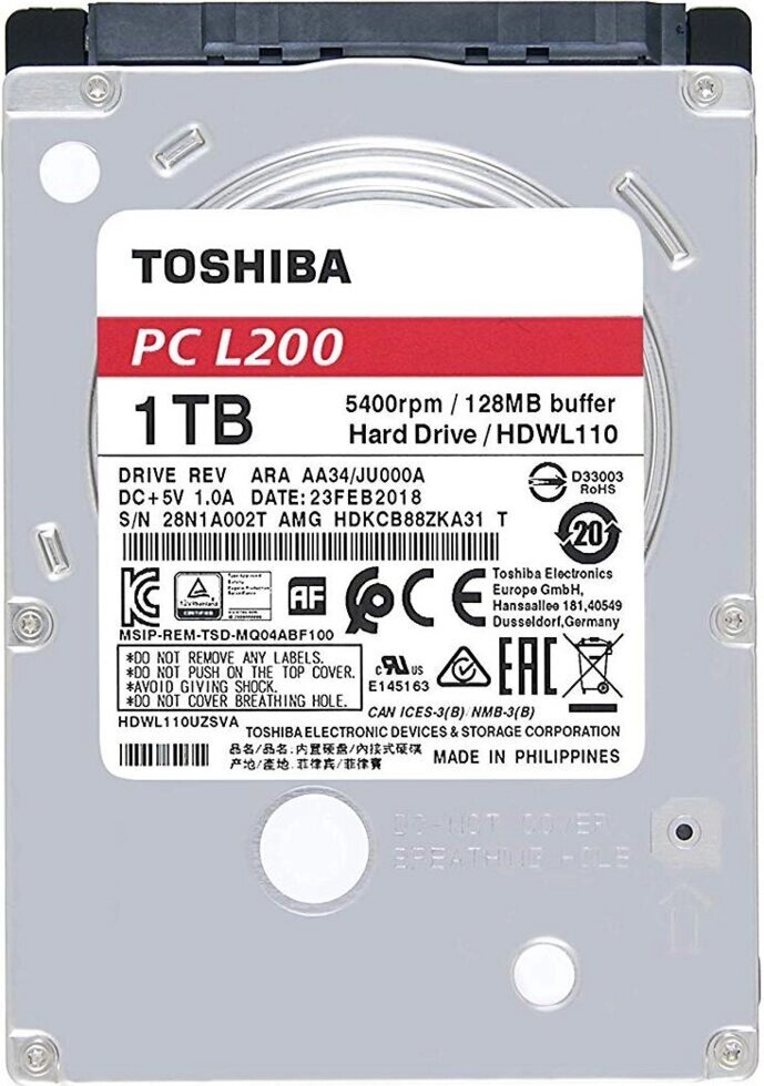 Жесткий диск Toshiba L200 (HDWL110UZSVA***) от компании F-MART - фото 1