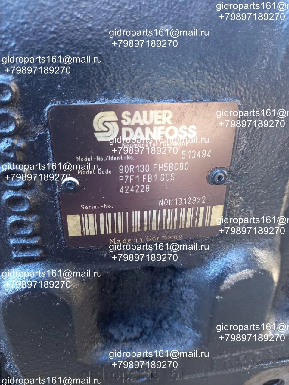 Гидравлический насос SAUER DANFOSS 90R130 FH5BC80 P7F1 FB1 GCS от компании Гидравлические запчасти 161 - фото 1