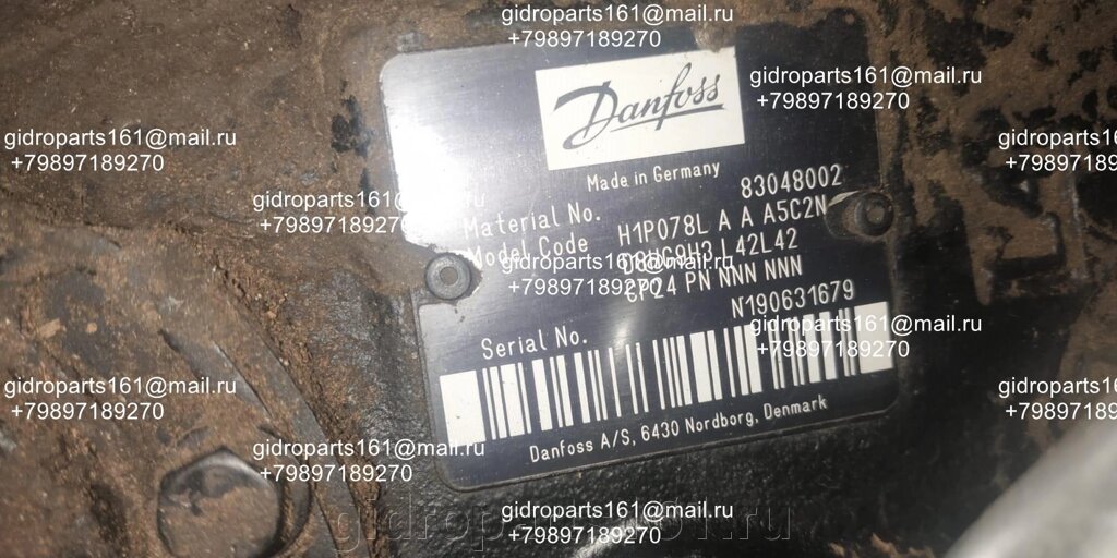 Гидравлический насос SAUER DANFOSS H1P078L A A A5C2N D8HG9H3 L42L42 CP24 PN NNN NNN от компании Гидравлические запчасти 161 - фото 1