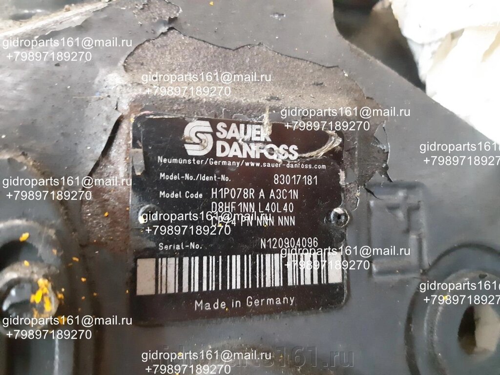 Гидравлический насос SAUER DANFOSS H1P078R A A3C1N P8HF1NN L40L40 CP24 PN NNN NNN от компании Гидравлические запчасти 161 - фото 1