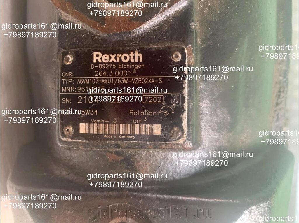 Гидромотор REXROTH A6VM107HAXU1/63W-VZB02XA-S от компании Гидравлические запчасти 161 - фото 1