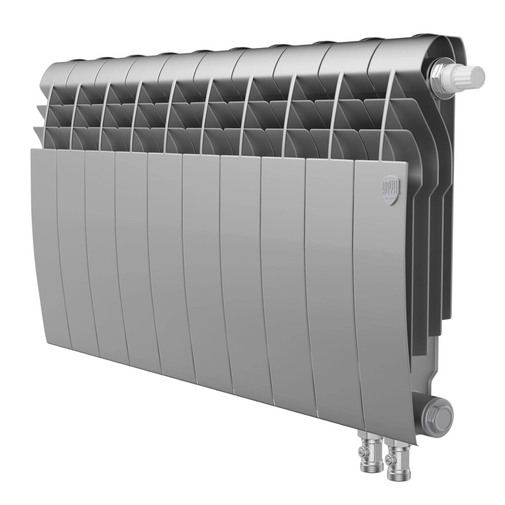 Радиатор Royal Thermo BiLiner 350 /Silver Satin VR - 10 секц. от компании АльПром - фото 1