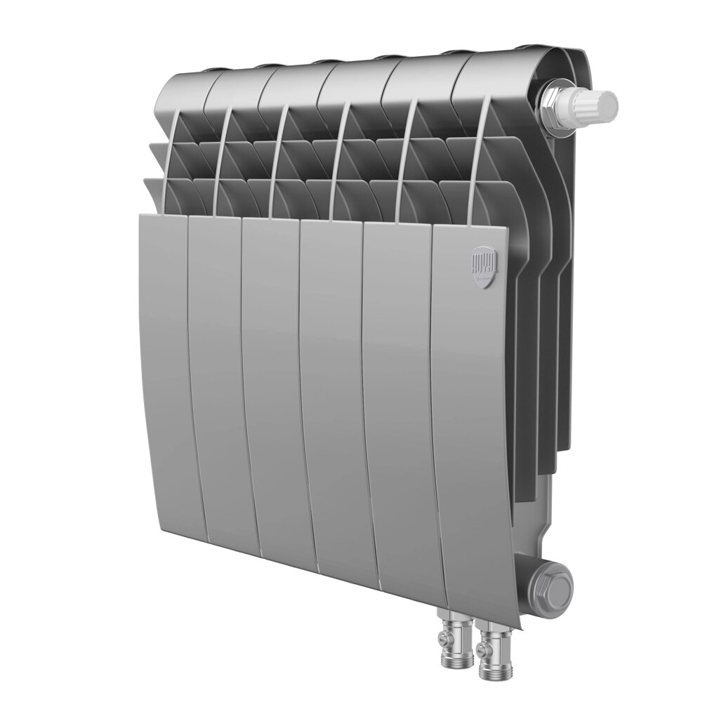Радиатор Royal Thermo BiLiner 350 /Silver Satin VR - 6 секц. от компании АльПром - фото 1