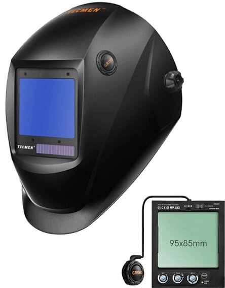 Сварочная маска с автоматическим светофильтром Tecmen ADF - 820S TM16 черная от компании АльПром - фото 1