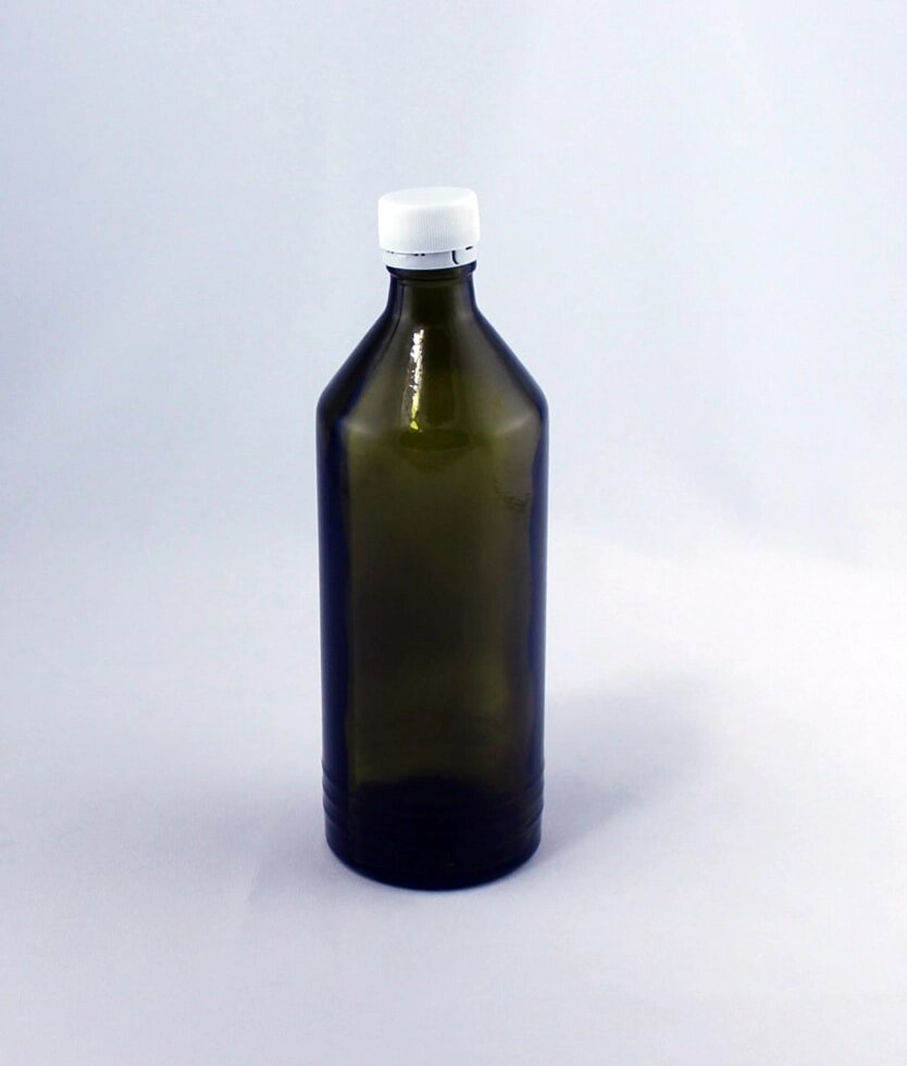 Бутыль БТ-4-500, 500 мл, с прокладкой и КПВ, стеклянная, оливкового цвета от компании Labdevices - Лабораторное оборудование и посуда - фото 1