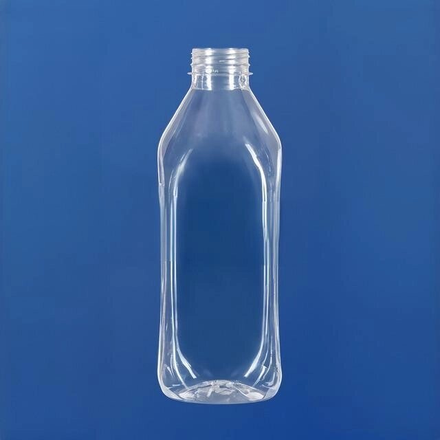 Бутылка 1000 мл, горло 38/415 мм, ПЭТ, квадратная, прозрачная, без крышки, 50 шт/упак от компании Labdevices - Лабораторное оборудование и посуда - фото 1