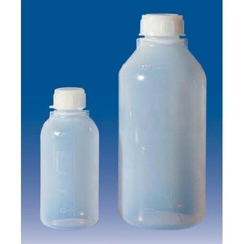 Бутылка, 1000 мл, ПЭ, узкое горло, градуированная, Lamaplast, 5 шт/упак от компании Labdevices - Лабораторное оборудование и посуда - фото 1