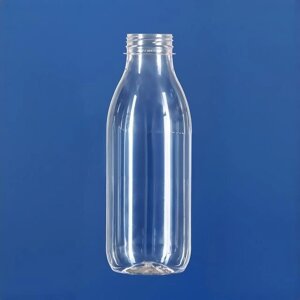 Бутылка 500 мл, горло 38/415 мм, ПЭТ, круглый скат горла, прозрачная, без крышки, 100 шт/упак