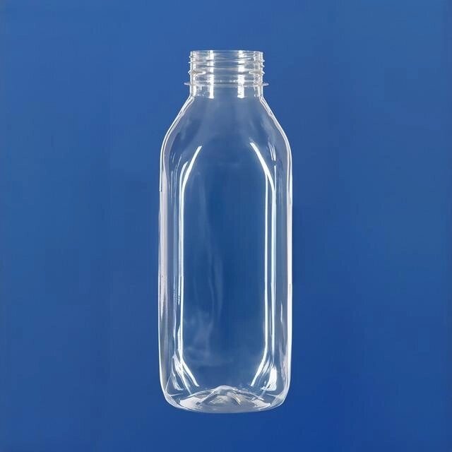 Бутылка 500 мл, горло 38/415 мм, ПЭТ, квадратная, прозрачная, без крышки, 100 шт/упак от компании Labdevices - Лабораторное оборудование и посуда - фото 1